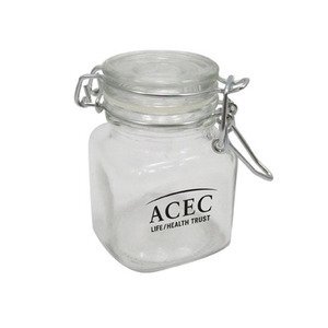 Mini Hinged Top Glass Jar