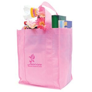 Pink Non-Woven Shopping Tote