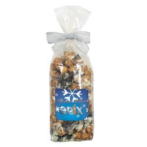 White & Dark Chocolate Swirl Popcorn in Elegant Bow Bag