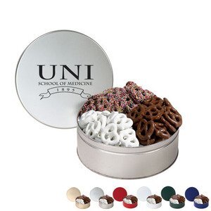 Three Way Gourmet Chocolate Pretzels Tin