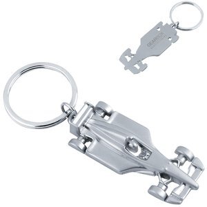 Race Car Metal Key Chain
