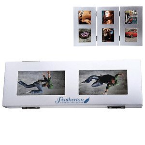 Tri-Fold Six-Photo Metal Frame