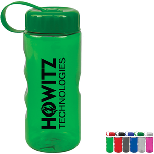 Finger Grip Tritan™ Translucent Bottle, 22oz. - Tethered Lid