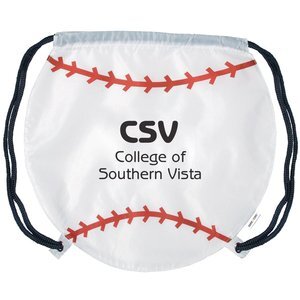 Gametime!® Baseball Drawstring Polyester Backpack