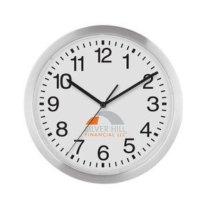 Slim Metal Wall Clock, 12"