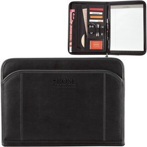 Global Leather Zippered Padfolio