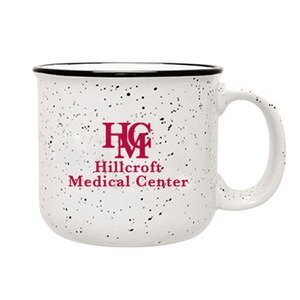 Speckled Ceramic Camper Mug, 14oz. - White