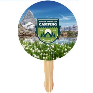 Circle Hand Fan, Full Color Imprint