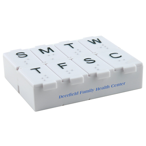 Seven Day Pillbox w/ Metal Pill Splitter