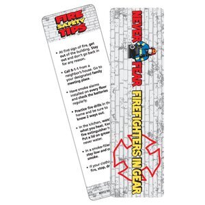 Never Fear Firefighters In Gear Bookmark, Stock
