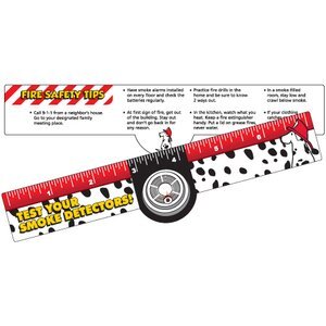 Safety Laminated Test Your Smoke Detectors Ruler, Stock