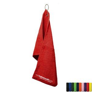 Velour Terry Hand Towel with Grommet, 16" x 25"