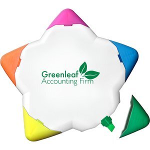 Five-Color Fluorescent Star Shaped Highlighter