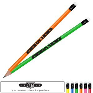 Call 911 Neon Pencil