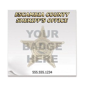 Sheriff Badge, 50 Sheet Sticky Pad