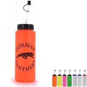 Sports Bottle w/ Flexible Straw, 32oz., BPA Free