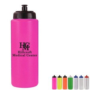 Sports Bottle w/ Push 'N Pull Cap, 32oz., BPA Free