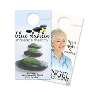 Card Stock Door Hanger w/ Full Color Imprint