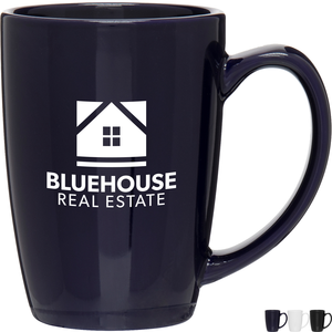 Glossy Contour Ceramic Mug, 14oz.