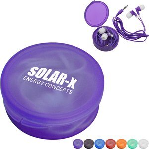 Matching Ear Buds & Round Case