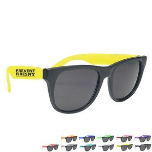 Vibrant Trim Rubberized Sunglasses