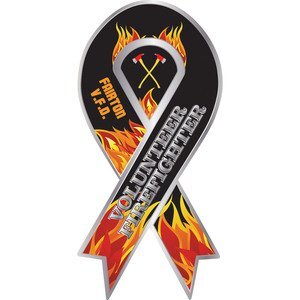 Volunteer Firefighter Ribbon Auto Magnet