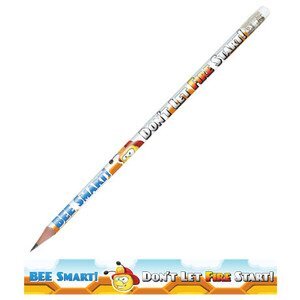 Bee Smart Don't Let Fire Start Full Color Pencil, Stock