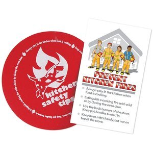 Kitchen Fire Safety Oven Mitt • Cooking Safety Promotional Items