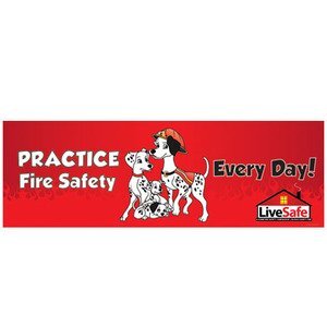Practice Fire Safety Every Day, Heavy Duty Banner, 2' x 6'