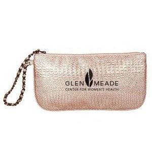 Pink Clutch Purse with Wristlet