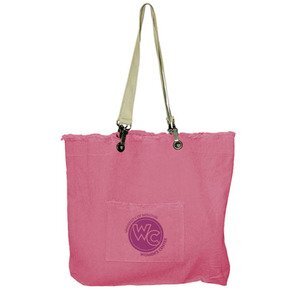 Campus Pink Cotton Canvas Tote Bag