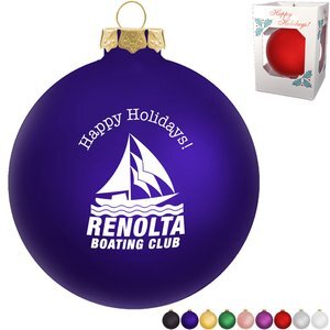 Round Traditional Glass Ornament, 3-1/4"