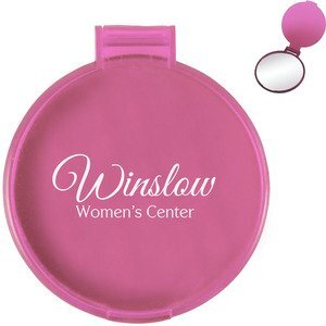Pink Round Compact Mirror