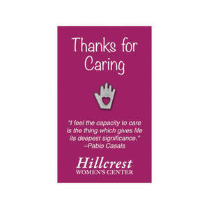 Heart in Hand Lapel Pin on Custom Card