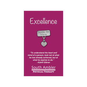 Settle for More Lapel Pin on Custom Card