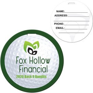 Golf Ball Die Cut Luggage Tag