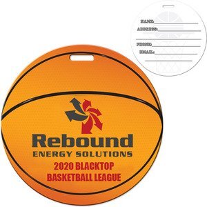 Basketball Die Cut Luggage Tag