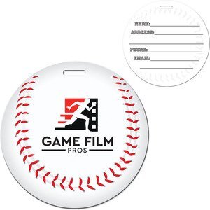 Baseball Die Cut Luggage Tag