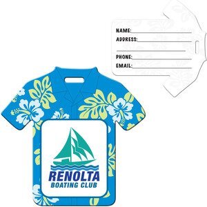 Hawaiian Shirt Die Cut Luggage Tag