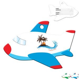 Airplane Die Cut Luggage Tag