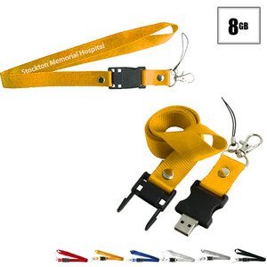 Tulsa USB Flash Drive Lanyard, 8GB