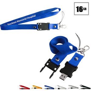 Tulsa USB Flash Drive Lanyard, 16GB