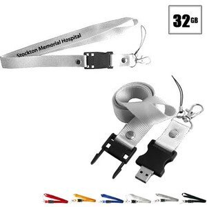 Tulsa USB Flash Drive Lanyard, 32GB