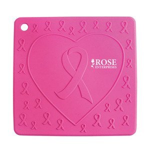 Pink Ribbon Silicone Trivet