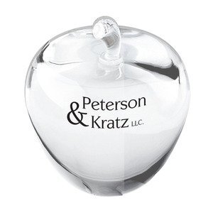 Crystal Apple Paperweight