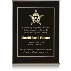 Onyx Award Plaque, 9" x 7"
