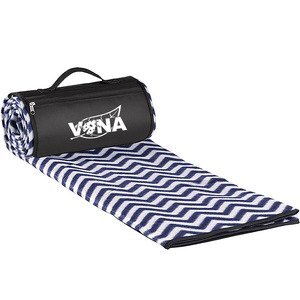 Roll-Up Picnic Blanket - Chevron, 59" x 53"
