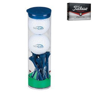 Titleist® Pro V1 2 Ball Tube w/ Tees