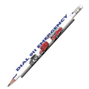 Dial 911 Emergency Full Color Pencil, Stock