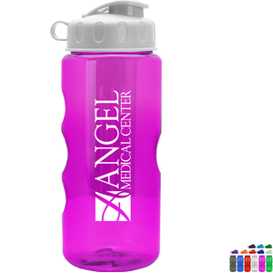 Finger Grip Infuser Tritan™ Transparent Bottle, 22oz. - Flip Top Lid